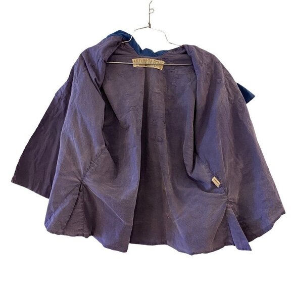 Magnolia Pearl Women’s Patch Cardigan Jacket Coat Blue Art Boho 3/4 Sleeve - Picture 9 of 12